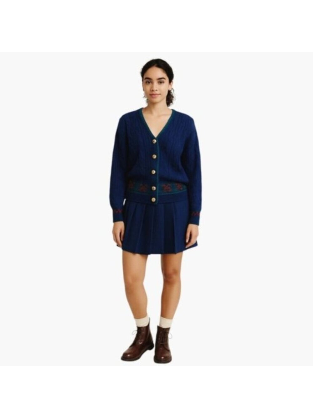 Lauren Ralph Lauren Rare Vintage Cable Cardigan Sweater With Gold Buttons - Picture 17 of 17